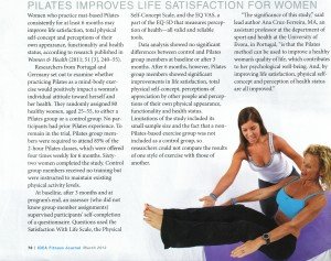 Pilates Improves life Satisfaction for Women